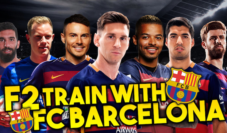 F2 Freestylers train with FC Barcelona!